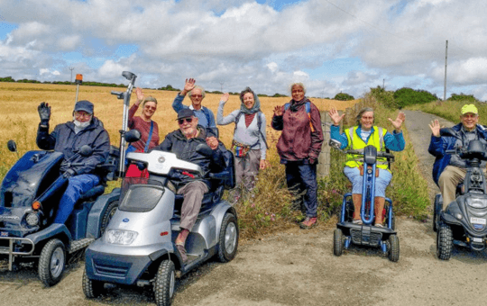 Group of members on a walk