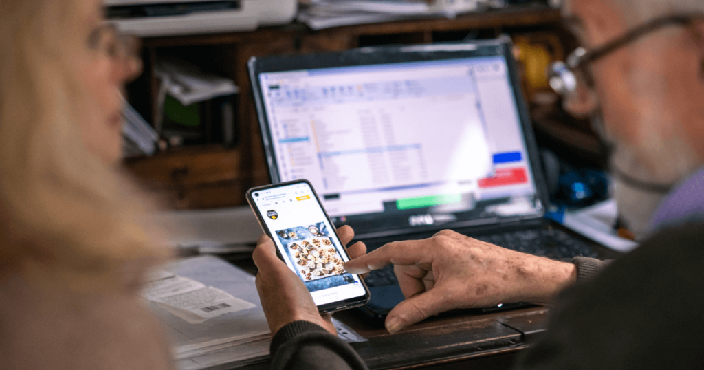 Person using smart phone